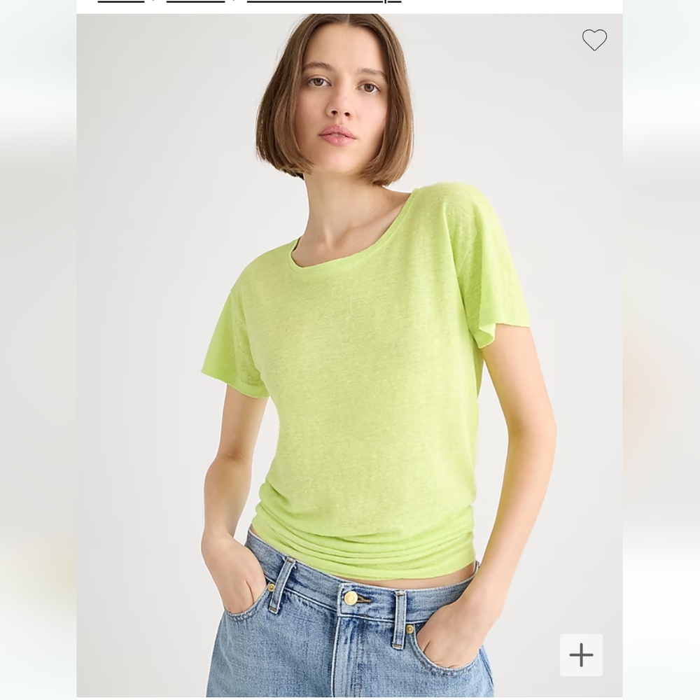 J.Crew relaxed linen tee